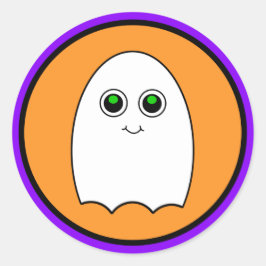 Halloween Cartoon Ghost Ronde Sticker