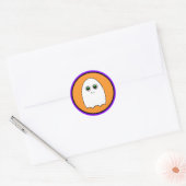 Halloween Cartoon Ghost Ronde Sticker (Envelop)