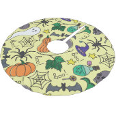 Halloween Cartoon: Levendig patroon Kerstboom Rok (Gekanteld)
