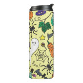Halloween Cartoon: Levendig patroon Thermosbeker (Gedraaid links)