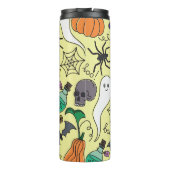 Halloween Cartoon: Levendig patroon Thermosbeker (Achterkant)