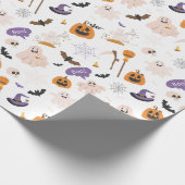 Halloween Cartoon Pattern Cadeaupapier (Hoek)