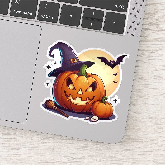 Halloween cartoon pompoen sticker (Detail)