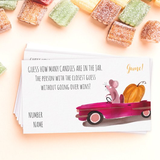 Halloween Cartoon Pumpkin Snoep Guining Game Informatiekaartje
