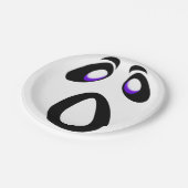 Halloween Cartoon Screaming Ghost Face Papieren Bordje (Gekanteld)