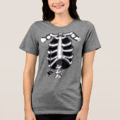Halloween Cartoon Skeleton Bella Canvas T-shirt (Voorkant)
