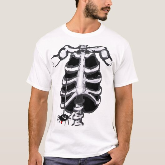 Halloween Cartoon Skeleton T-shirt (Voorkant)
