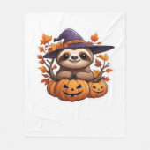 Halloween Cartoon Sloth Classic T-shirt Fleece Deken (Voorkant)