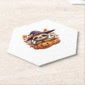 Halloween Cartoon Sloth Classic T-shirt Kartonnen Onderzetters (Schuin)