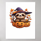 Halloween Cartoon Sloth Classic T-shirt Poster (Voorkant)