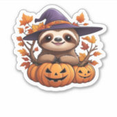 Halloween Cartoon Sloth Classic T-Shirt Sticker (Voorkant)