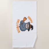 Halloween Cartoon Sloth Classic T-shirt Strandlaken (Voorkant)