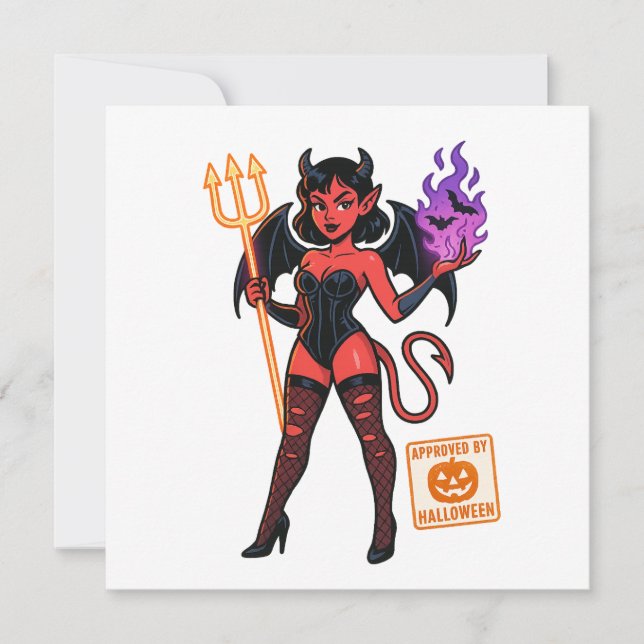 Halloween Cartoon Succubus - Donker en speels (Voorkant)