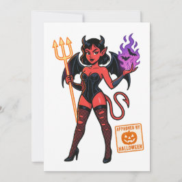Halloween Cartoon Succubus - Donker en speels Kaart