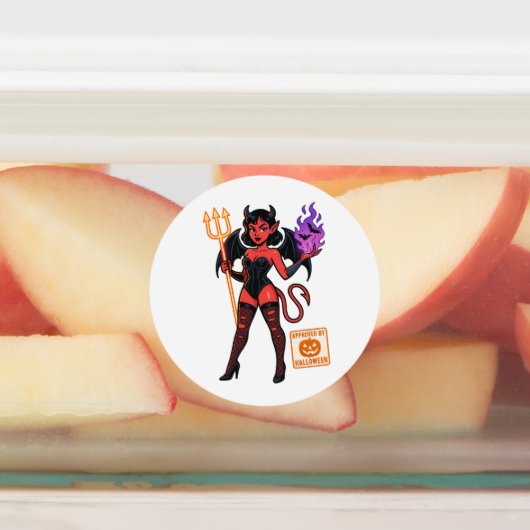 Halloween Cartoon Succubus - Donker en speels Labels (Aangebracht)