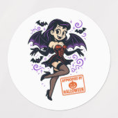 Halloween Cartoon Succubus - Donker en speels Labels (Design 2)