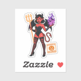 Halloween Cartoon Succubus - Donker en speels Sticker