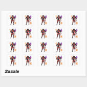 Halloween Cartoon Succubus - Donker en speels Vierkante Sticker (Vel)