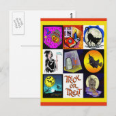 Halloween Cartoons Montage Briefkaart (Voorkant / Achterkant)