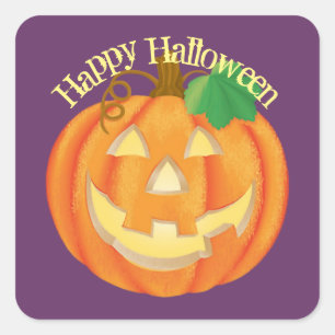 Halloween Carved Pumpkin Sticker