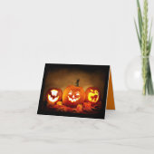 Halloween Carved Pumpkins Card Bedankkaart (Voorkant)