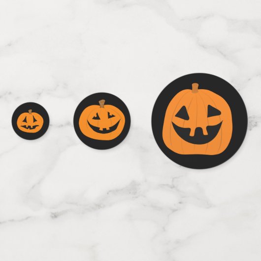 Halloween Carved Pumpkins Confetti (Voorkanten)