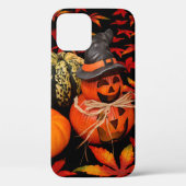 Halloween Carved Pumpkins with Fall Leaves Case-Mate iPhone Case (Achterkant)