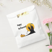 Halloween - Castle, Full Moon, Bats, Pumpkins Bedankzakje (Gezegeld)