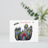 Halloween Castle happy Halloween Briefkaart (Staand voorkant)