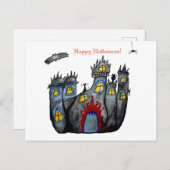 Halloween Castle happy Halloween Briefkaart (Voorkant / Achterkant)