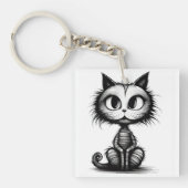 Halloween Cat #4 Digitale kunst Sleutelhanger (Voorkant)