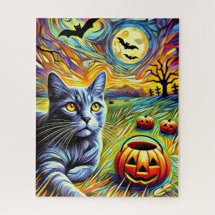 Halloween Cat 500 Stuk Puzzel