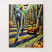 Halloween Cat 50 Stuk Kinder Puzzel (Verticaal)