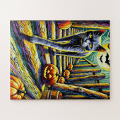 Halloween Cat 50 Stuk Kinder Puzzel (Horizontaal)