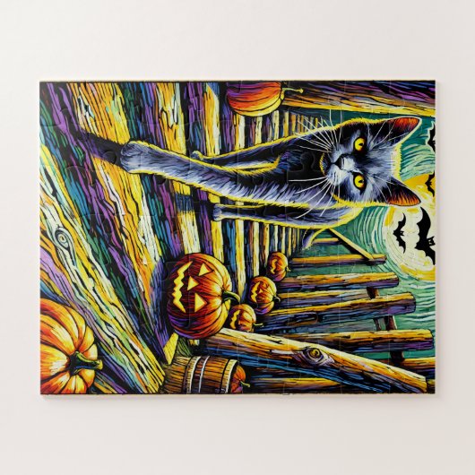 Halloween Cat 50 Stuk Kinder Puzzel (Horizontaal)