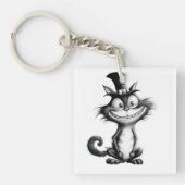 Halloween Cat #8 Digitale kunst Sleutelhanger (Voorkant)