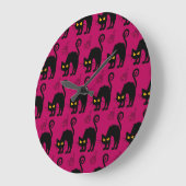 Halloween Cat: Abstract naadloos patroon Grote Klok (Hoek)