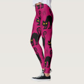 Halloween Cat: Abstract naadloos patroon Leggings (Links)