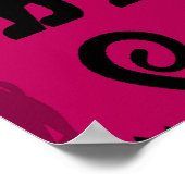 Halloween Cat: Abstract naadloos patroon Poster (Hoek)