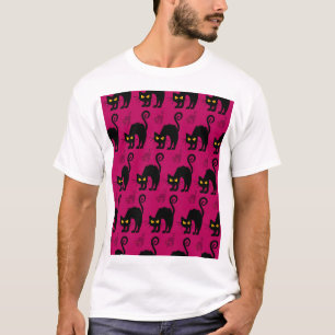 Halloween Cat: Abstract naadloos patroon T-shirt