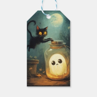 Halloween Cat and Ghost beroemd gemaakt door Got Y Cadeaulabel