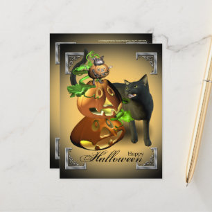 Halloween Cat and Mouse Games Briefkaart