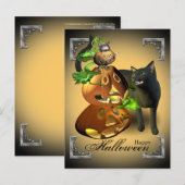Halloween Cat and Mouse Games Briefkaart (Voorkant / Achterkant)