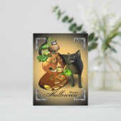 Halloween Cat and Mouse Games Briefkaart (Staand voorkant)
