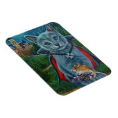 Halloween Cat and Mouse No. 3 Waterverf Art Magneet (Rechterzijde)