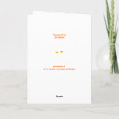 Halloween Cat Bat Feestdagen Kaart (Achterkant)