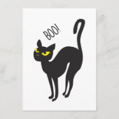 Halloween, Cat, Black, Boo. Trendy Design Informatiekaartje (Voorkant)