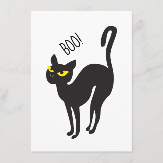 Halloween, Cat, Black, Boo. Trendy Design Informatiekaartje (Voorkant)