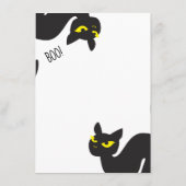 Halloween, Cat, Black, Boo. Trendy Design Informatiekaartje (Achterkant)