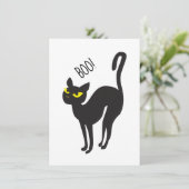 Halloween, Cat, Black, Boo. Trendy Design Informatiekaartje (Staand voorkant)